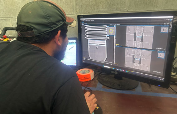 Röntgenalayse von Metallbälgen mittels Software